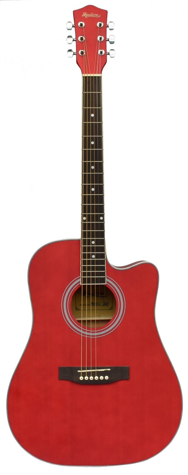 MADERA PH1000C ACOUSTIC GUITAR - MATTE RED